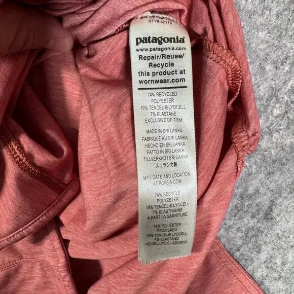Patagonia Shirt Womens Large Pink Glorya Twisted Lightweight Stretch Casual - Picture 6 of 8
